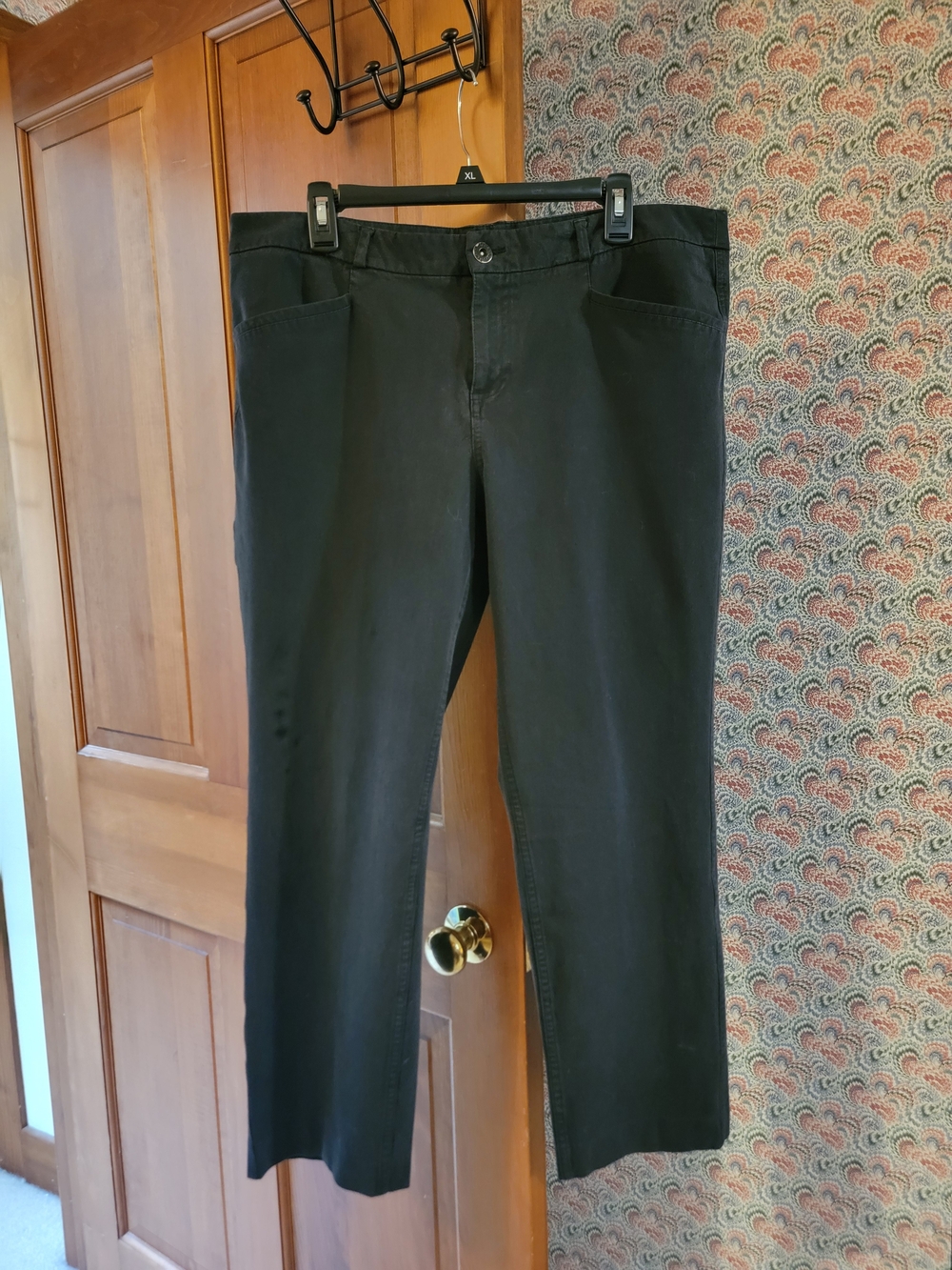 Banana Republic Sloan Bi-Stretch Black Pants Size 16 Mid Rise Workwear